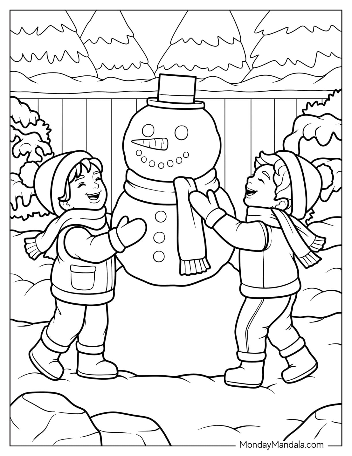 48 snowman coloring pages (free pdf printables)